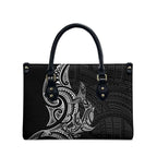 New Zealand Hammerhead Shark Leather Bag Maori Haehae Mangopare Black - Aussie Hoodie