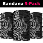 New Zealand Hammerhead Shark Neck Gaiter Maori Haehae Mangopare Black - Aussie Hoodie