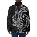 New Zealand Hammerhead Shark Padded Jacket Maori Haehae Mangopare Black - Aussie Hoodie