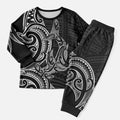 New Zealand Hammerhead Shark Christmas Pajama Set Maori Haehae Mangopare Black - Aussie Hoodie