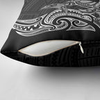 New Zealand Hammerhead Shark Pillow Cover Maori Haehae Mangopare Black - Aussie Hoodie