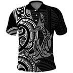 New Zealand Hammerhead Shark Polo Shirt Maori Haehae Mangopare Black - Aussie Hoodie