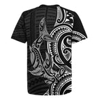 New Zealand Hammerhead Shark Rugby Jersey Maori Haehae Mangopare Black - Aussie Hoodie