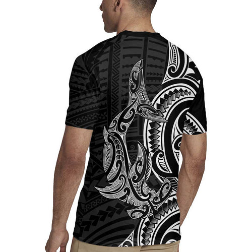 New Zealand Hammerhead Shark Rugby Jersey Maori Haehae Mangopare Black - Aussie Hoodie