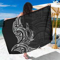 New Zealand Hammerhead Shark Sarong Maori Haehae Mangopare Black - Aussie Hoodie