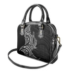 New Zealand Hammerhead Shark Shoulder Handbag Maori Haehae Mangopare Black - Aussie Hoodie