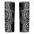 New Zealand Hammerhead Shark Skinny Tumbler Maori Haehae Mangopare Black - Aussie Hoodie