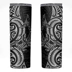 New Zealand Hammerhead Shark Skinny Tumbler Maori Haehae Mangopare Black - Aussie Hoodie
