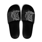 New Zealand Hammerhead Shark Slide Sandals Maori Haehae Mangopare Black - Aussie Hoodie