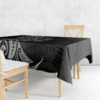 New Zealand Hammerhead Shark Tablecloth Maori Haehae Mangopare Black - Aussie Hoodie