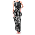 New Zealand Hammerhead Shark Tank Maxi Dress Maori Haehae Mangopare Black - Aussie Hoodie
