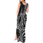 New Zealand Hammerhead Shark Tank Maxi Dress Maori Haehae Mangopare Black - Aussie Hoodie