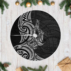 New Zealand Hammerhead Shark Tree Skirt Maori Haehae Mangopare Black - Aussie Hoodie
