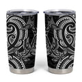 New Zealand Hammerhead Shark Tumbler Cup Maori Haehae Mangopare Black - Aussie Hoodie