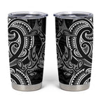 New Zealand Hammerhead Shark Tumbler Cup Maori Haehae Mangopare Black - Aussie Hoodie