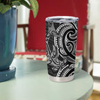 New Zealand Hammerhead Shark Tumbler Cup Maori Haehae Mangopare Black - Aussie Hoodie