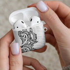 New Zealand Hammerhead Shark AirPods Case Maori Haehae Mangopare White - Aussie Hoodie