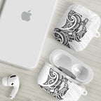 New Zealand Hammerhead Shark AirPods Case Maori Haehae Mangopare White - Aussie Hoodie