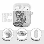 New Zealand Hammerhead Shark AirPods Case Maori Haehae Mangopare White - Aussie Hoodie