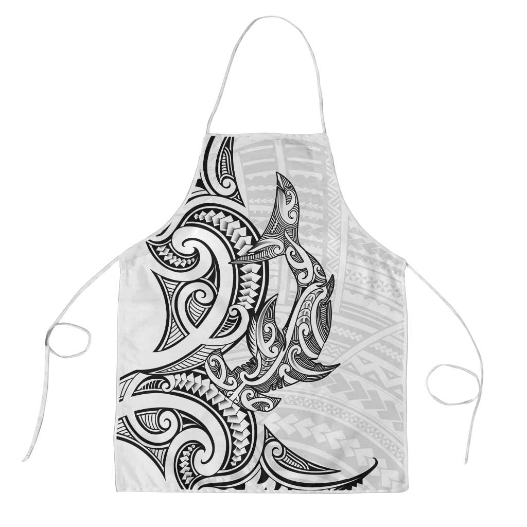 New Zealand Hammerhead Shark Apron Maori Haehae Mangopare White - Aussie Hoodie