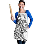 New Zealand Hammerhead Shark Apron Maori Haehae Mangopare White - Aussie Hoodie