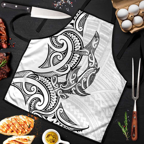 New Zealand Hammerhead Shark Apron Maori Haehae Mangopare White - Aussie Hoodie