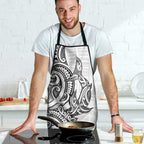 New Zealand Hammerhead Shark Apron Maori Haehae Mangopare White - Aussie Hoodie