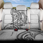 New Zealand Hammerhead Shark Back Car Seat Cover Maori Haehae Mangopare White - Aussie Hoodie