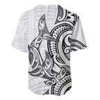 New Zealand Hammerhead Shark Baseball Jersey Maori Haehae Mangopare White - Aussie Hoodie
