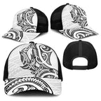 New Zealand Hammerhead Shark Baseball Net Cap Maori Haehae Mangopare White - Aussie Hoodie