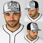 New Zealand Hammerhead Shark Baseball Net Cap Maori Haehae Mangopare White - Aussie Hoodie