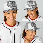 New Zealand Hammerhead Shark Baseball Net Cap Maori Haehae Mangopare White - Aussie Hoodie