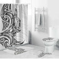 New Zealand Hammerhead Shark Bathroom Set Maori Haehae Mangopare White - Aussie Hoodie