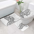 New Zealand Hammerhead Shark Bathroom Set Maori Haehae Mangopare White - Aussie Hoodie