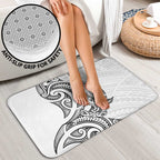 New Zealand Hammerhead Shark Bathroom Set Maori Haehae Mangopare White - Aussie Hoodie