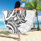New Zealand Hammerhead Shark Beach Blanket Maori Haehae Mangopare White - Aussie Hoodie