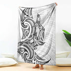 New Zealand Hammerhead Shark Blanket Maori Haehae Mangopare White - Aussie Hoodie