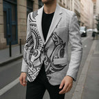 New Zealand Hammerhead Shark Blazer Maori Haehae Mangopare White - Aussie Hoodie
