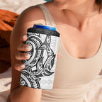 New Zealand Hammerhead Shark 4 in 1 Can Cooler Tumbler Maori Haehae Mangopare White - Aussie Hoodie