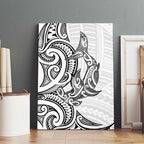 New Zealand Hammerhead Shark Canvas Wall Art Maori Haehae Mangopare White - Aussie Hoodie