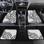 New Zealand Hammerhead Shark Car Mats Maori Haehae Mangopare White - Aussie Hoodie