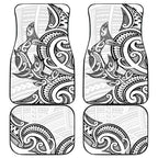 New Zealand Hammerhead Shark Car Mats Maori Haehae Mangopare White - Aussie Hoodie