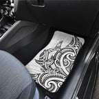 New Zealand Hammerhead Shark Car Mats Maori Haehae Mangopare White - Aussie Hoodie