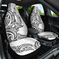 New Zealand Hammerhead Shark Car Seat Cover Maori Haehae Mangopare White - Aussie Hoodie