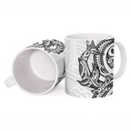 New Zealand Hammerhead Shark Ceramic Mug Maori Haehae Mangopare White - Aussie Hoodie