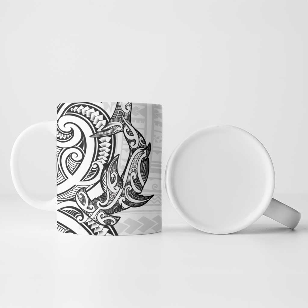 New Zealand Hammerhead Shark Ceramic Mug Maori Haehae Mangopare White - Aussie Hoodie