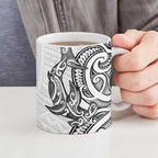 New Zealand Hammerhead Shark Ceramic Mug Maori Haehae Mangopare White - Aussie Hoodie