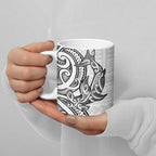 New Zealand Hammerhead Shark Ceramic Mug Maori Haehae Mangopare White - Aussie Hoodie