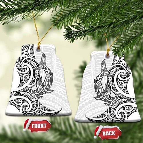 New Zealand Hammerhead Shark Ceramic Ornament Maori Haehae Mangopare White - Aussie Hoodie