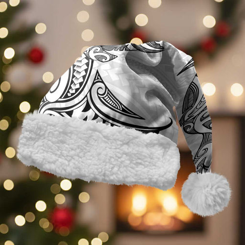 New Zealand Hammerhead Shark Christmas Santa Hat Maori Haehae Mangopare White - Aussie Hoodie